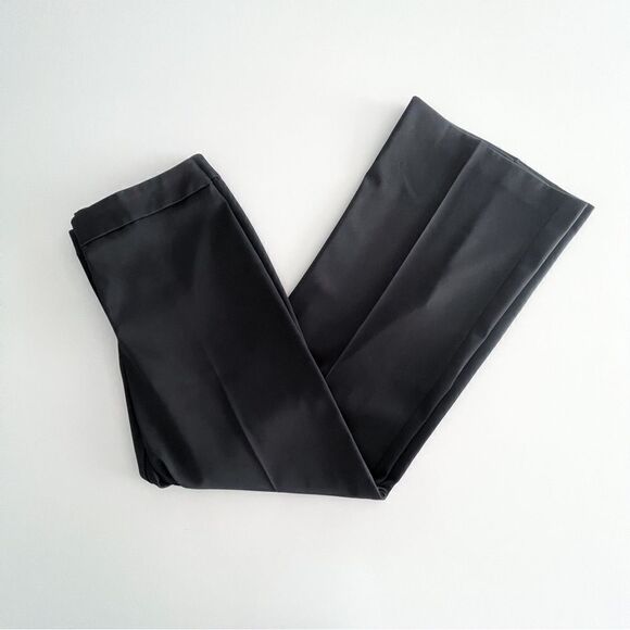 JS Boutique Trousers Black Satin Wide Leg Formal Party Women's 8 Petite - Picture 9 of 10